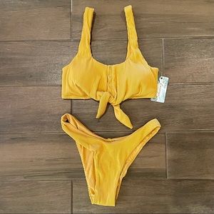 Ribbed Button Up Bikini